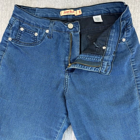 vintage Judy Blue Slim Fit stretch women 9/29X30 high rise USA Dark Wash Pants - Picture 8 of 9